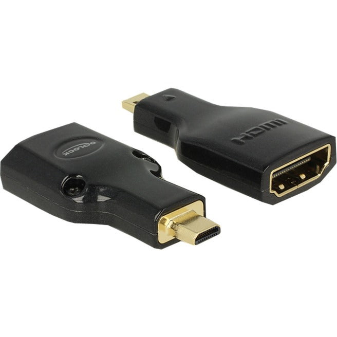 DeLOCK Micro-HDMI-D-Stecker mit HDMI-A-Buchse-Adapter