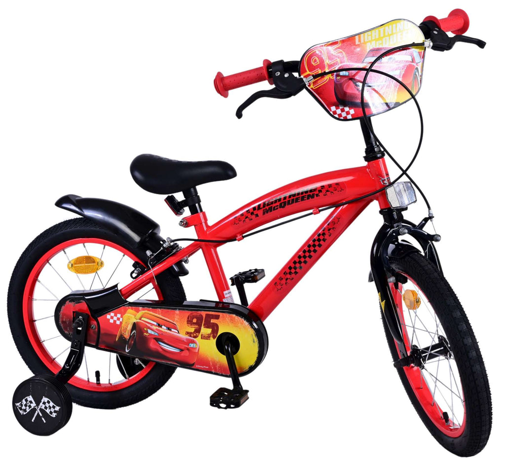 Disney autos disney cars kinderfiets - jongens - 16 inch - rood - twee handremmen