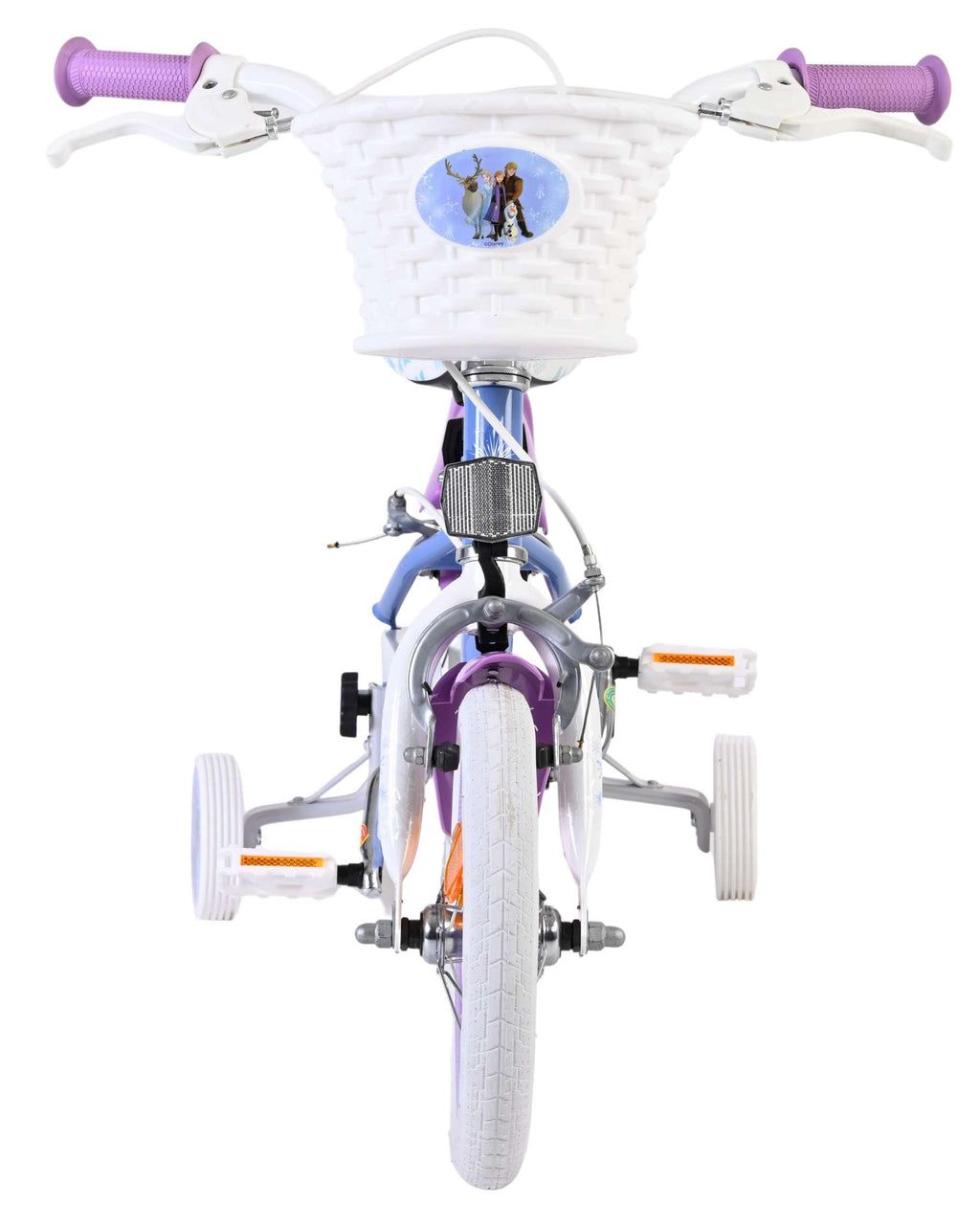 Disney die eiskönigin disney frozen 2 kinderfiets - meisjes - 12 inch - blauw paars - twee handremmen