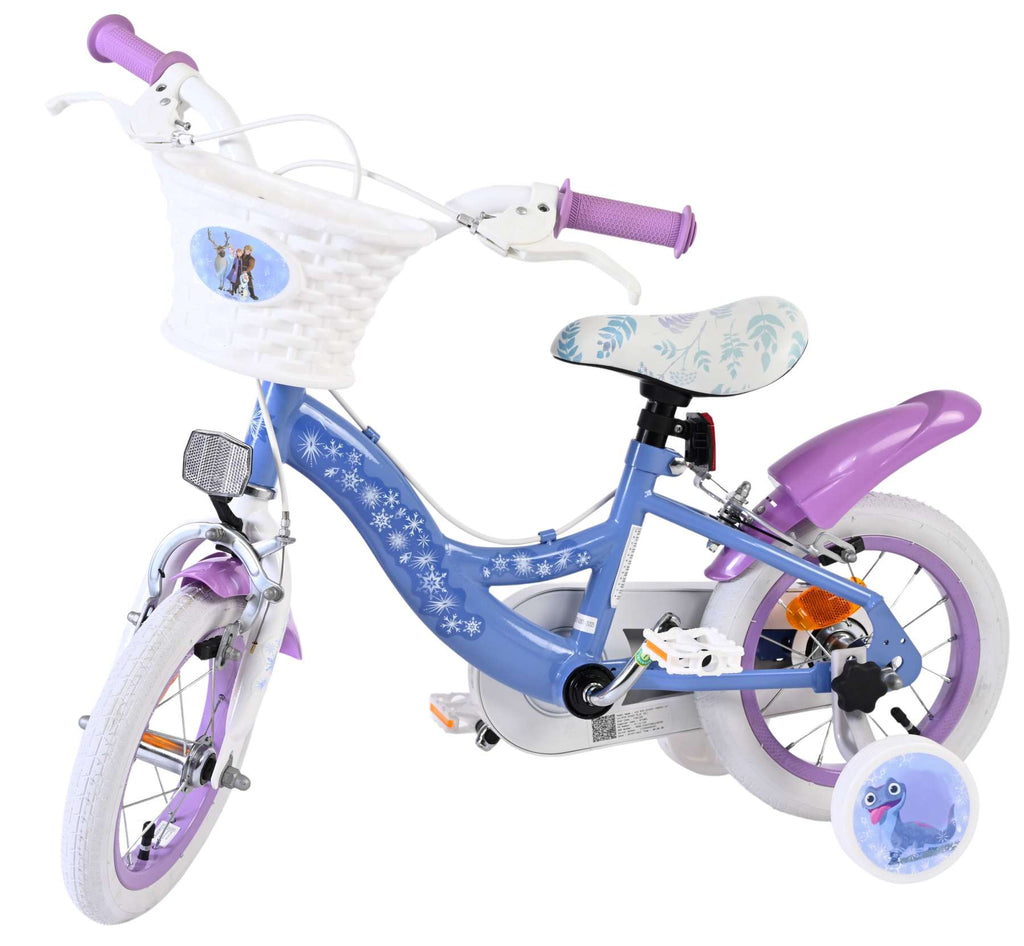 Disney die eiskönigin disney frozen 2 kinderfiets - meisjes - 12 inch - blauw paars - twee handremmen