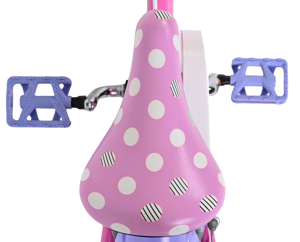 Disney Minnie ist die Beste aller Zeiten! Kinderfahrrad – Mädchen – 12 Zoll – Rosa – mit zwei Handbremsen