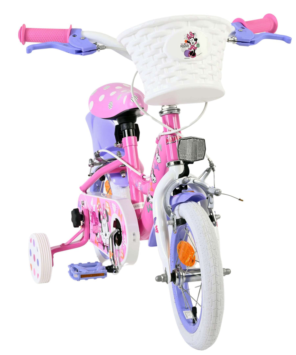 Disney Minnie ist die Beste aller Zeiten! Kinderfahrrad – Mädchen – 12 Zoll – Rosa – mit zwei Handbremsen