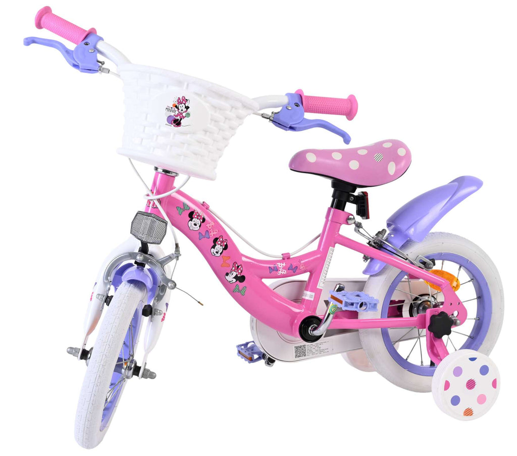 Disney Minnie ist die Beste aller Zeiten! Kinderfahrrad – Mädchen – 12 Zoll – Rosa – mit zwei Handbremsen