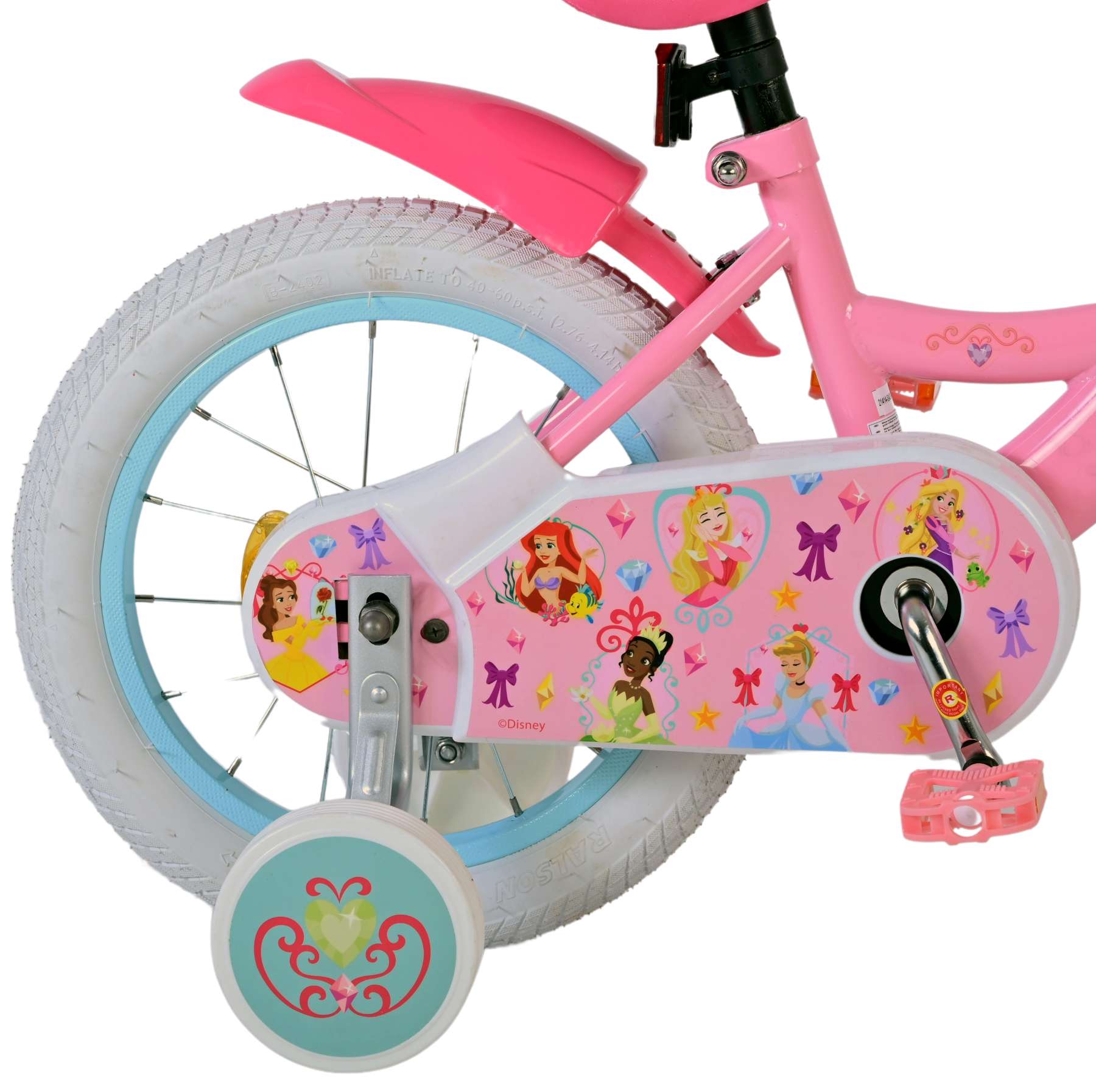 Disney Princess Kinderfahrrad – Mädchen – 14 Zoll – Rosa