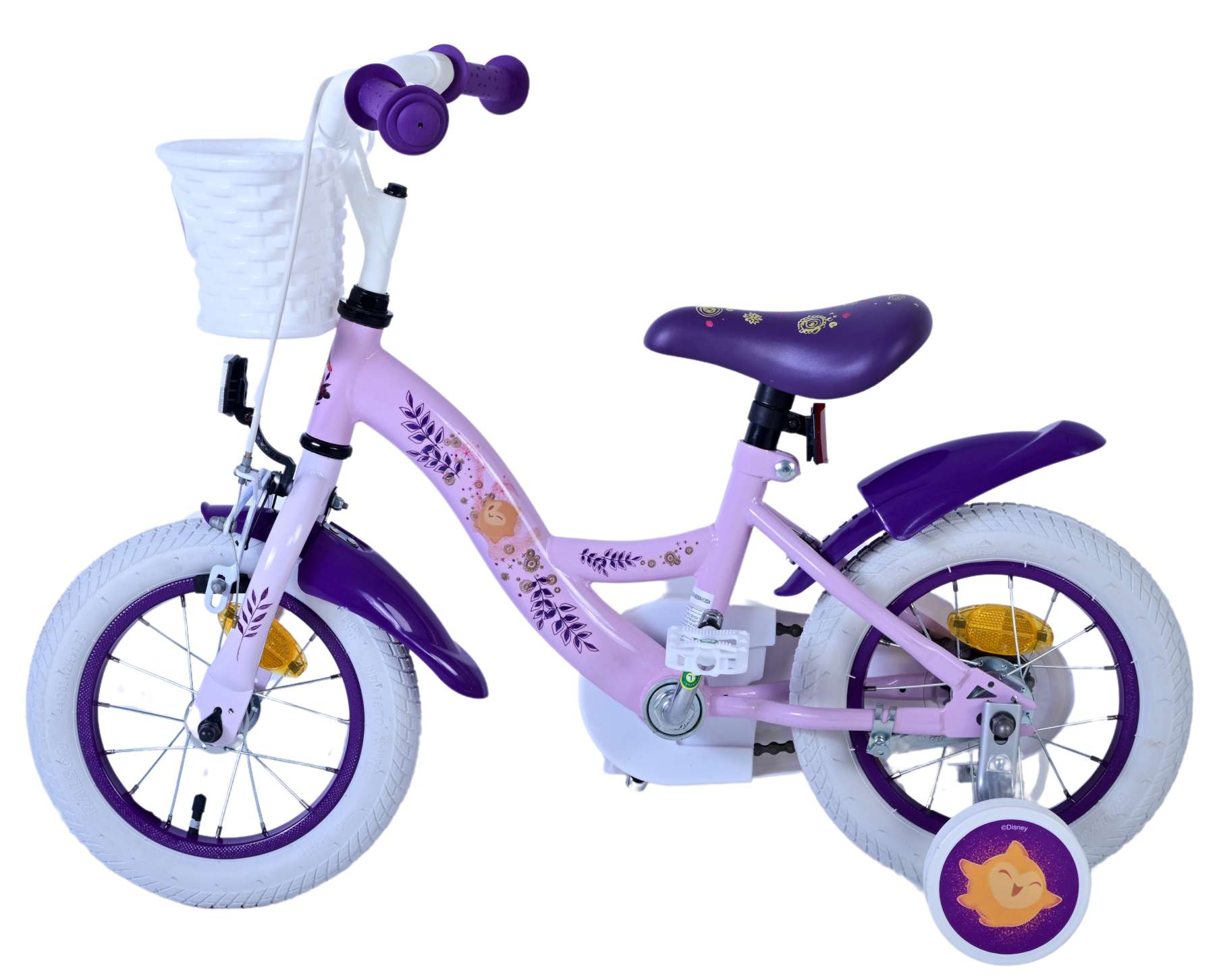 Volare disney wish kinderfiets - meisjes - 12 inch - paars