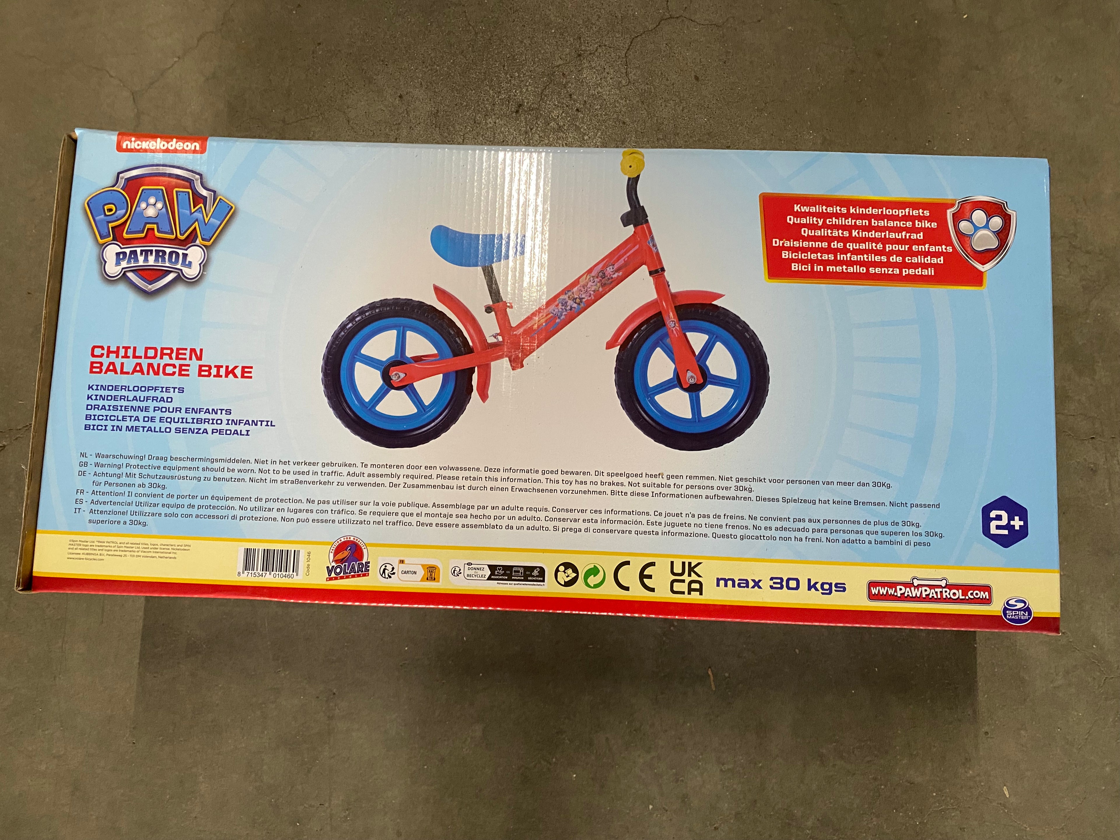 Paw patrol loopfiets metaal