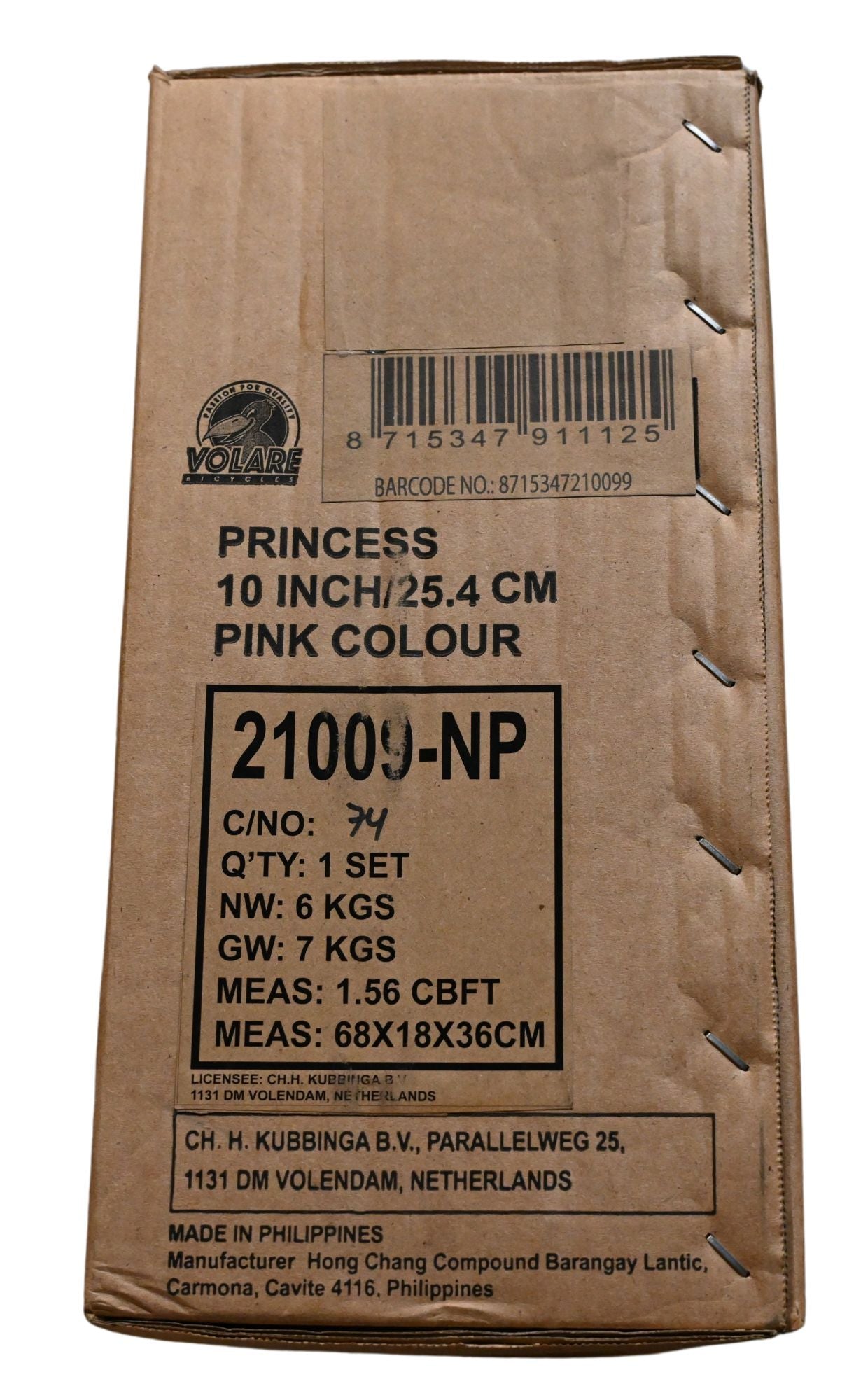 Princess 10 Inch 20 cm Meisjes Doortrapper Roze