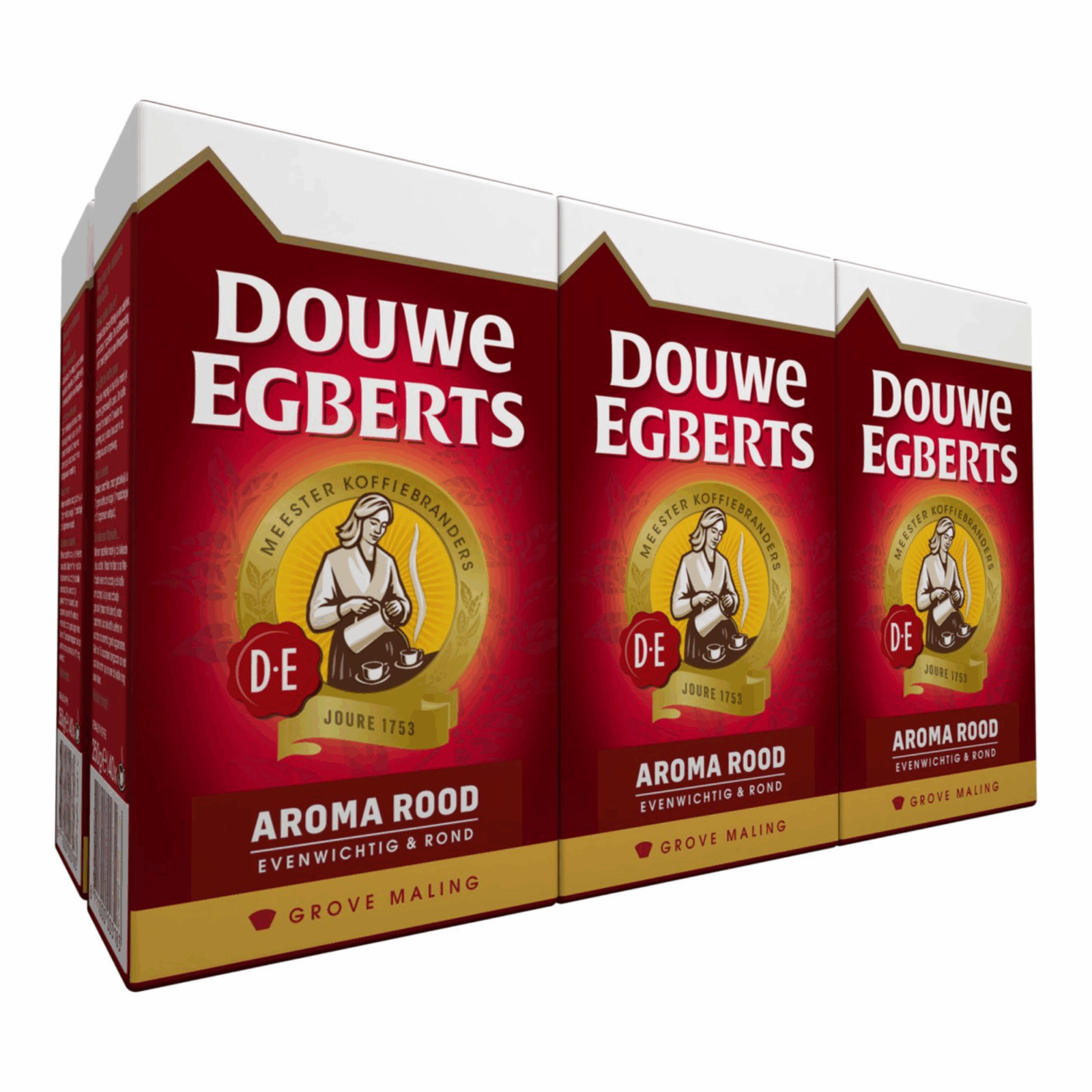Douwe egberts aroma rood grove maling filterkoffie - 6 x 500 gram