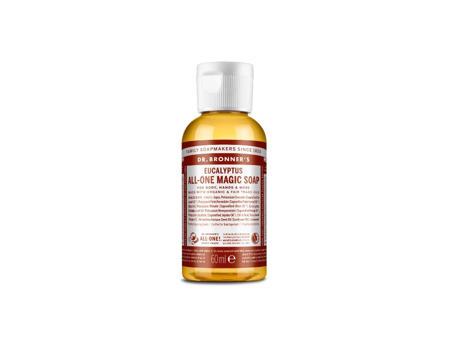 Dr. bronner's vloeibare zeep - pure castile - eucalyptus - 60 ml