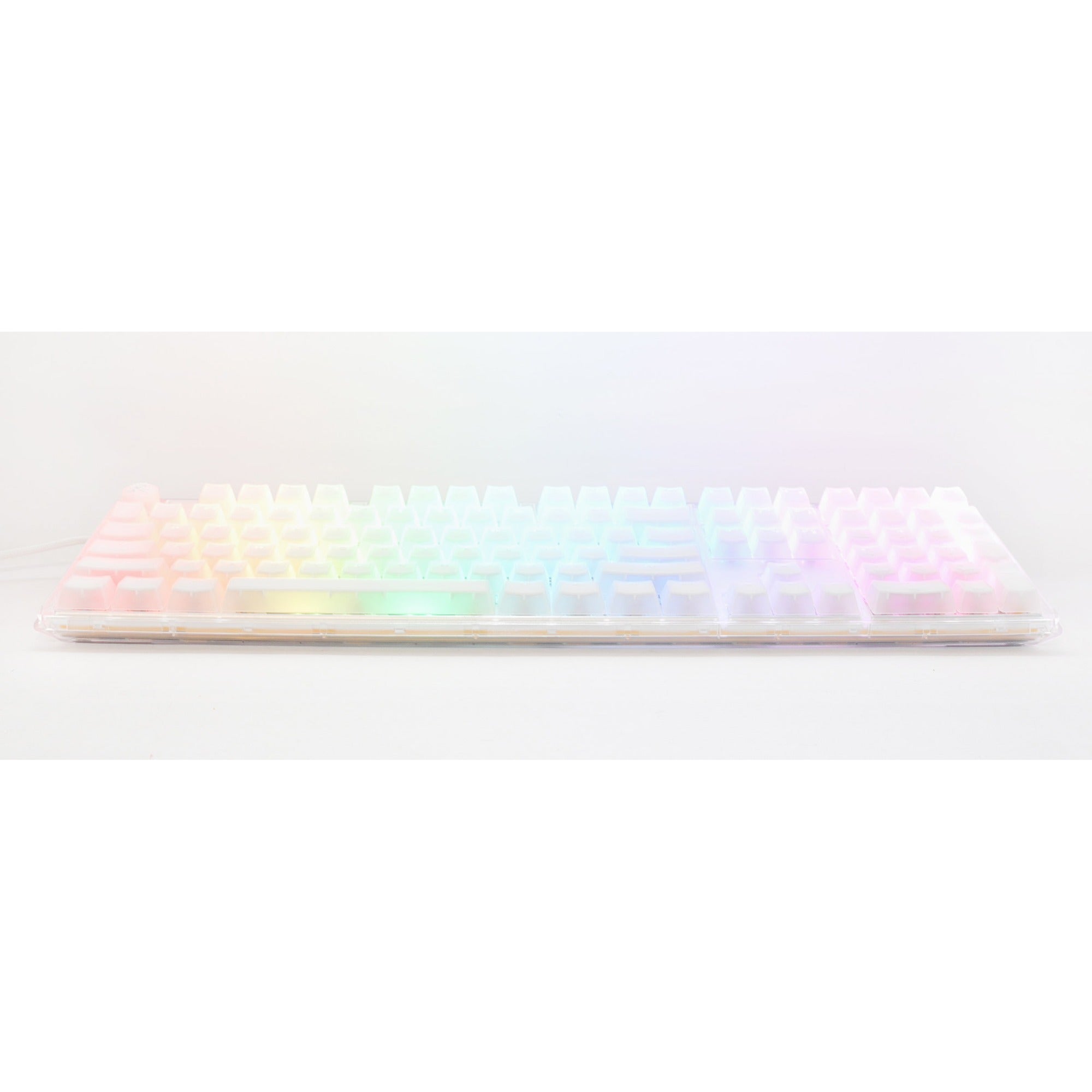 Ducky one 3 aura white, toetsenbord (wit, us lay-out, cherry mx red, abs double shot, hot swap)