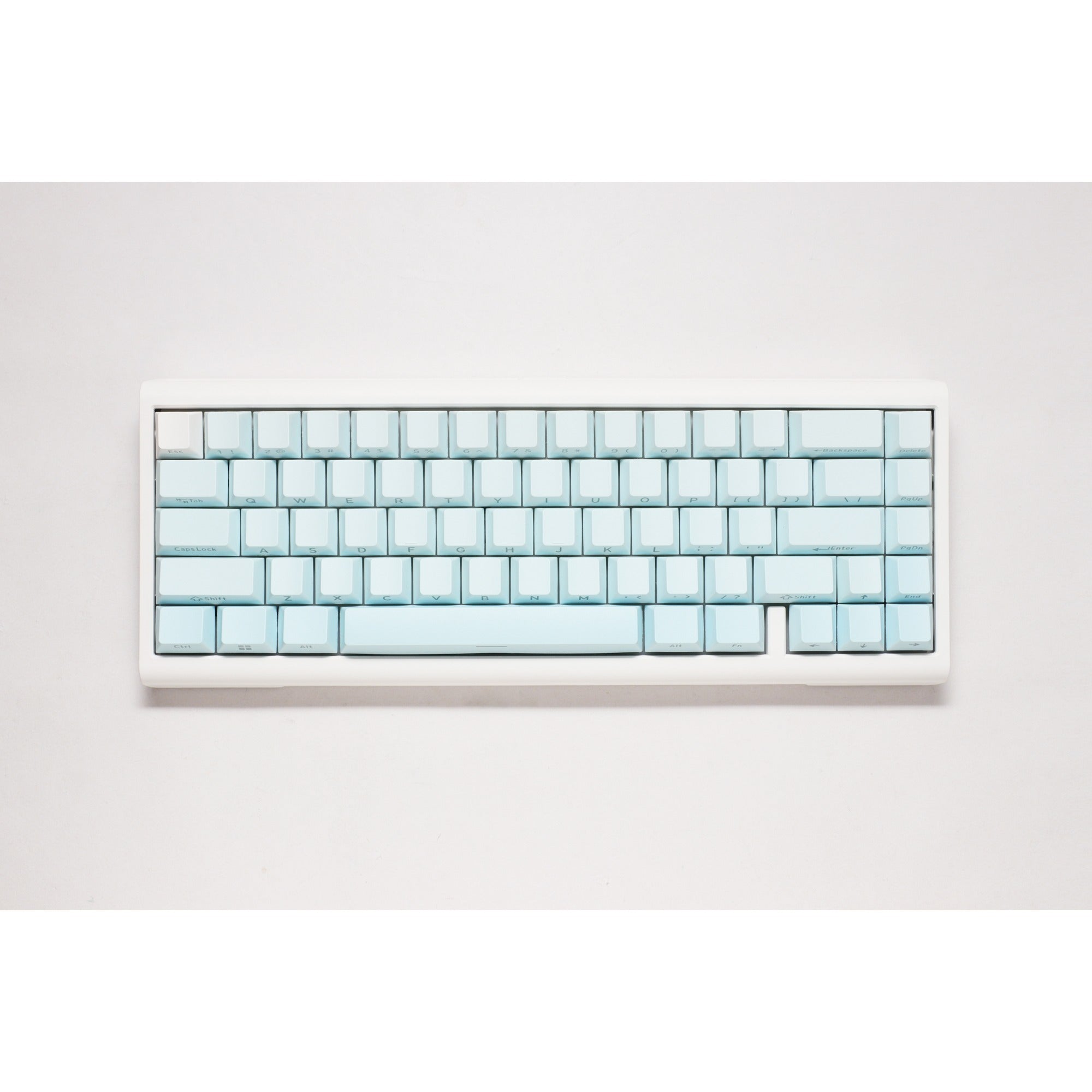 Ducky projectd tinker 65 - pom edition met qmk via, toetsenbord (lichtblauw wit, us lay-out, kailh box cream pro, rgb led, double-shot pbt, hot-swappable pom, gasket mount, 65%)