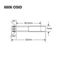 Enduro - lager balhoofd 6806 llb osid 30.2x42x7 (45°x1) abec