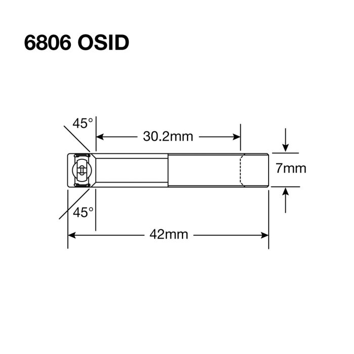 Enduro - lager balhoofd 6806 llb osid 30.2x42x7 (45°x1) abec