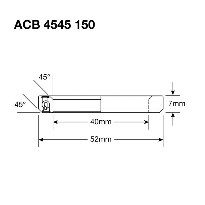 Enduro Unterer Kugelkopf ACB 4545 150 BO 40x52x7 (45x45°) BL