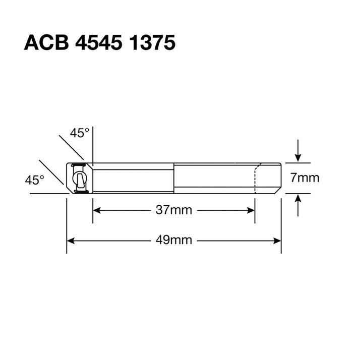 ENDURO BEARINGS Acb 4545 1375 ss - 440c Edelstahl (Schrägkugellager) - 37x49x7 (45x45°)