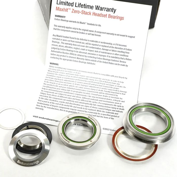 Enduro bearings headset - maxhit zero stack - 44mm 56mm (1,125'' 1,5'')