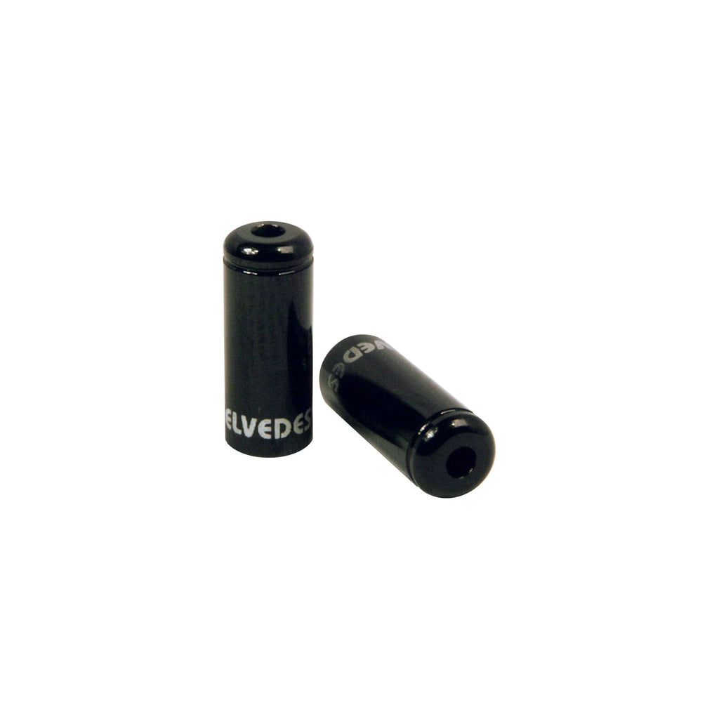 Elvedes Kabelhülse 5 mm abgedichtetes Aluminium schwarz (50 Stück)