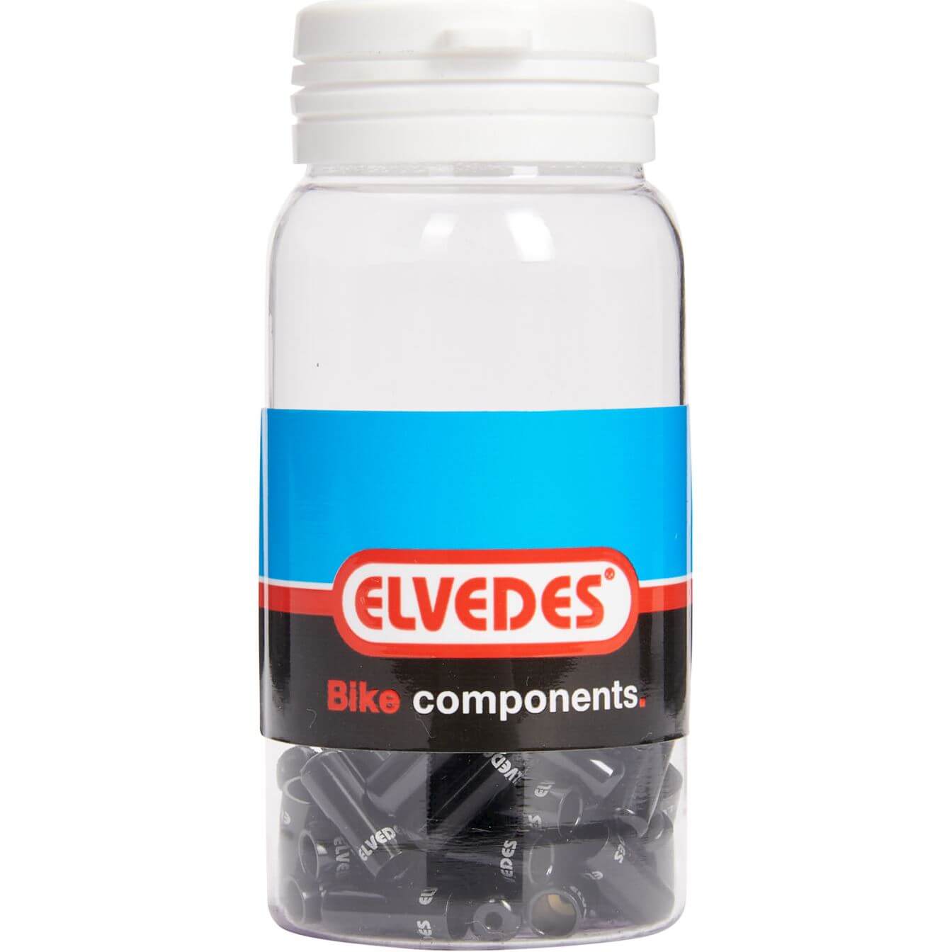 Elvedes Kabelhülse 4,2 mm Dichtung Aluminium schwarz (50 Stück)