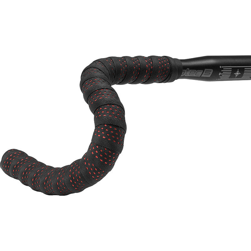 Ergotec stuurlint san remo bar tape san remo pu+gel,black red