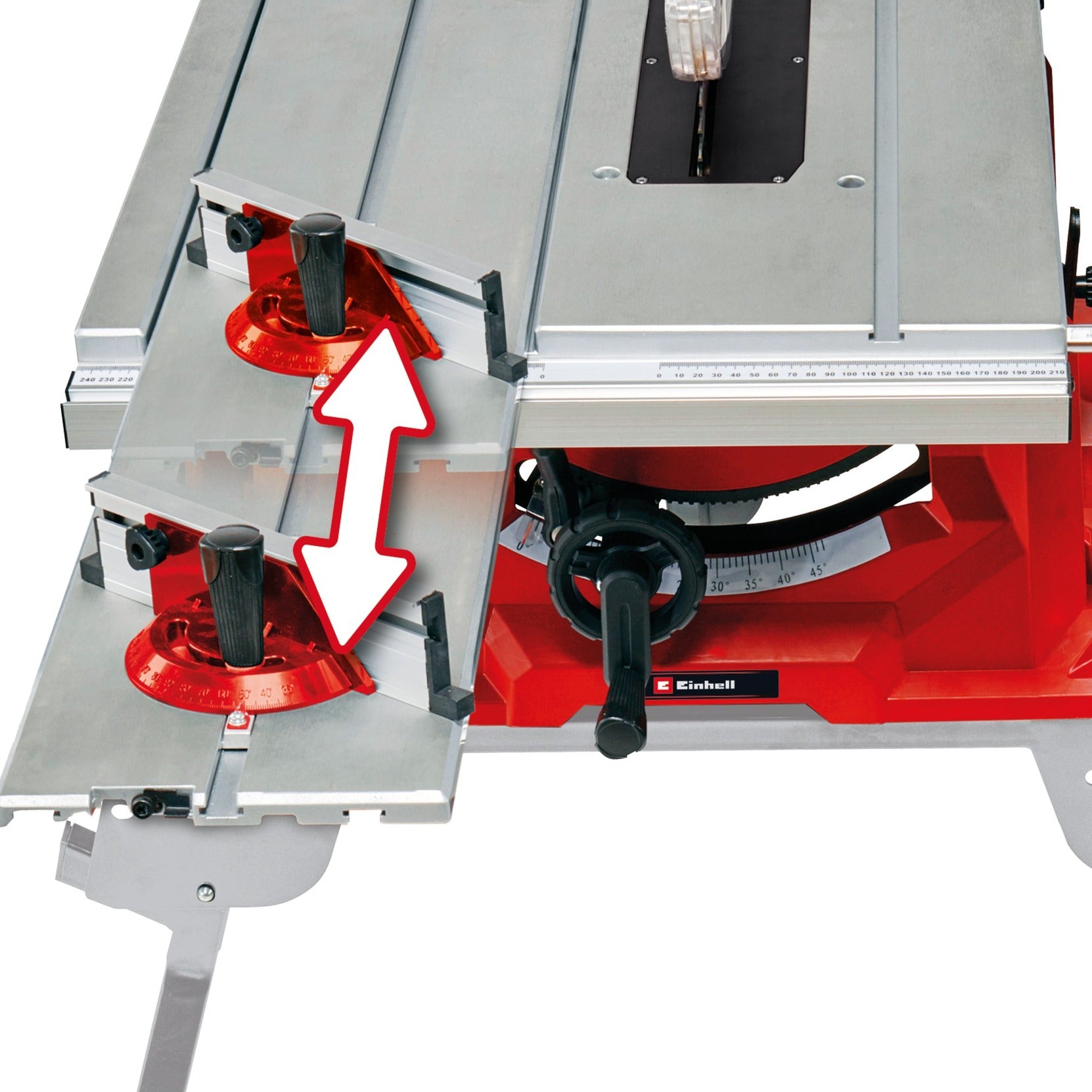 Einhell formaatcirkelzaag te-cc 250 uf tafelcirkelzaag (rood)