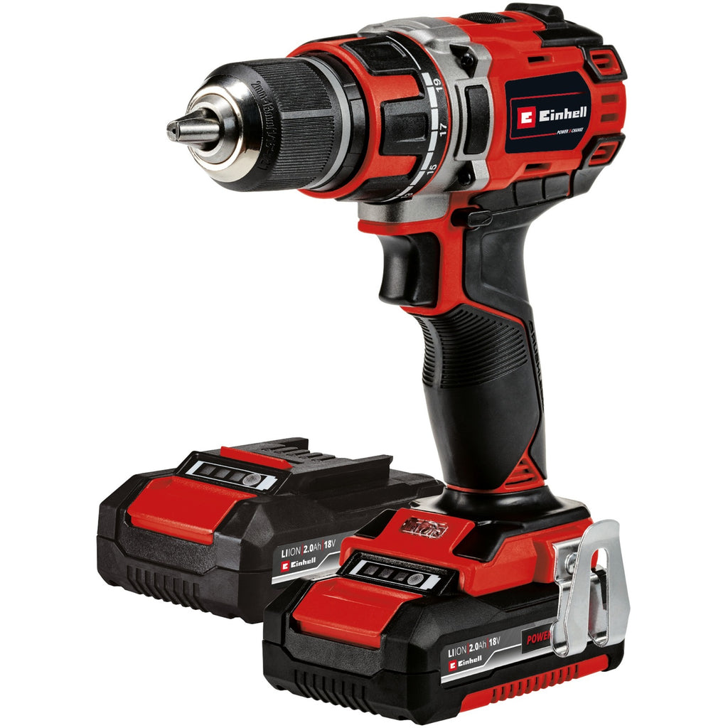 Einhell te-cd 18 50 li bl schroefboor (zwart rood, koffer, snellader en 2 accu's inbegrepen)