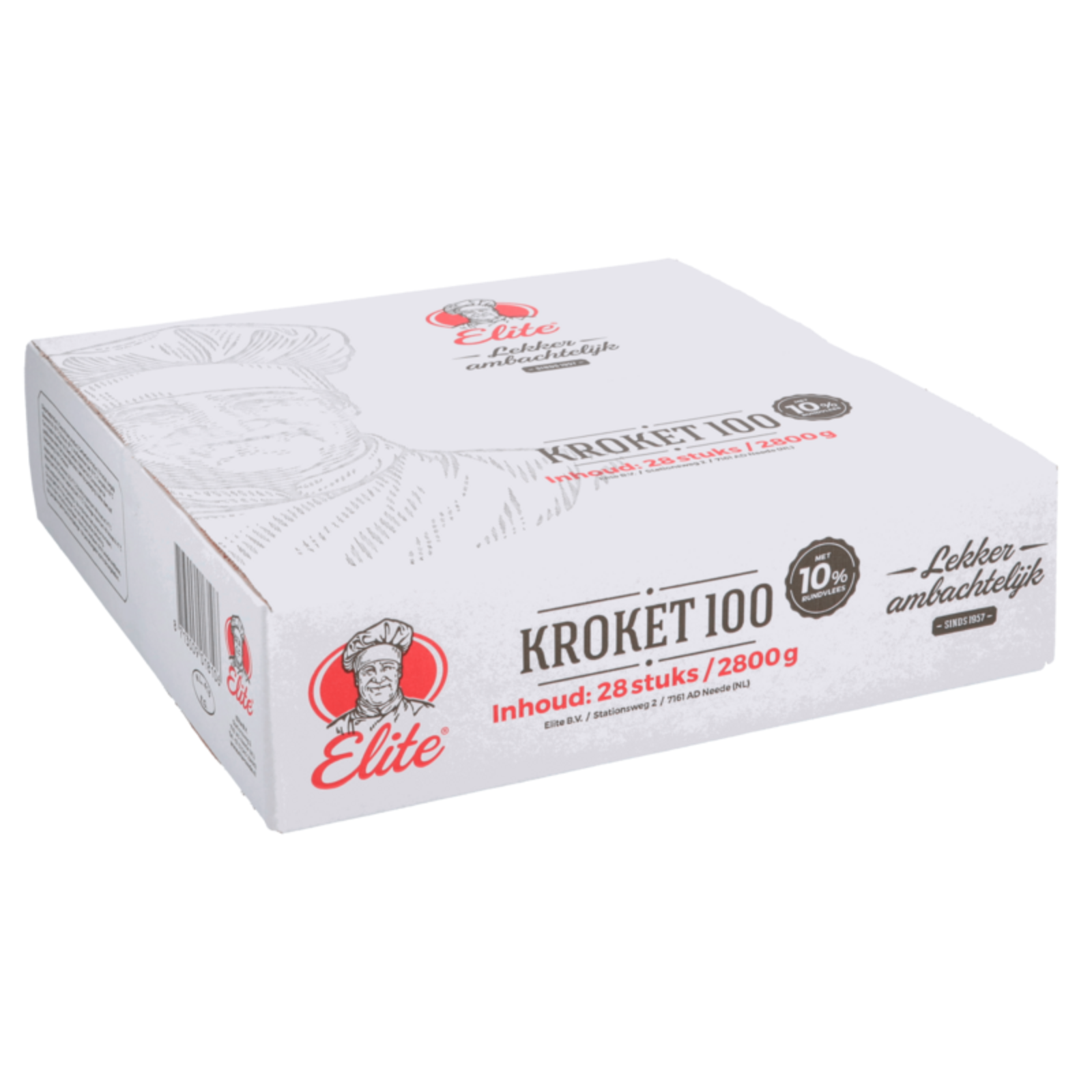 Elite rundvleeskroket 10% (28x100 gram)