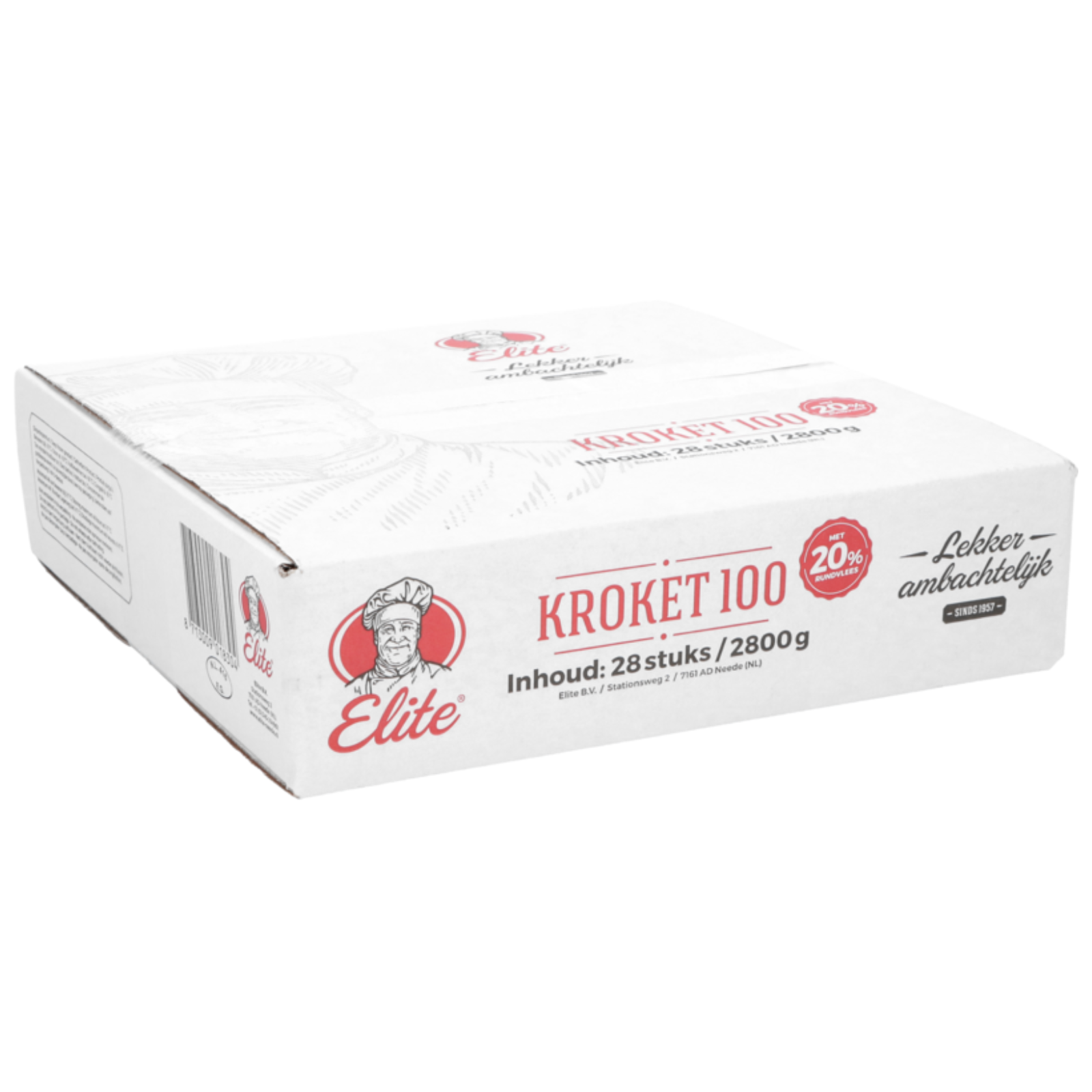 Elite rundvleeskroket 20% (28x100 gram)