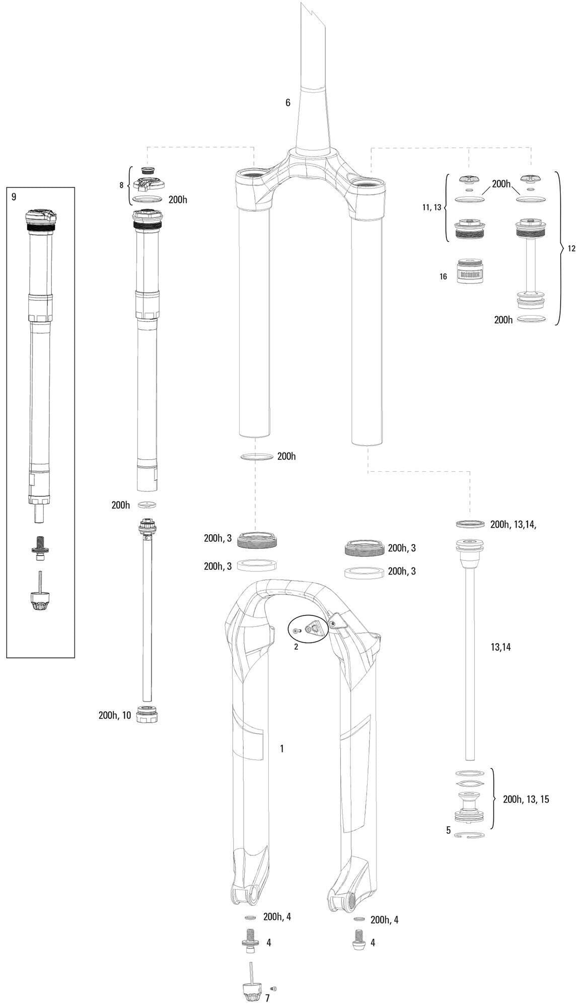 Rockshox federgabel pike dj susp.fork rs pike dj 140mm black