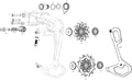 Sram schaltwerk apex eagle rear derail. apex eagle 10 11-50 52 teeth