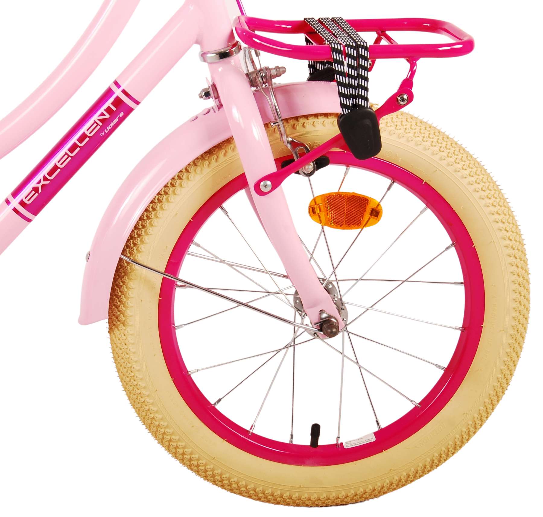 Volare Excellent Kinderfiets - Meisjes - 16 inch - Roze - 95% afgemonteerd