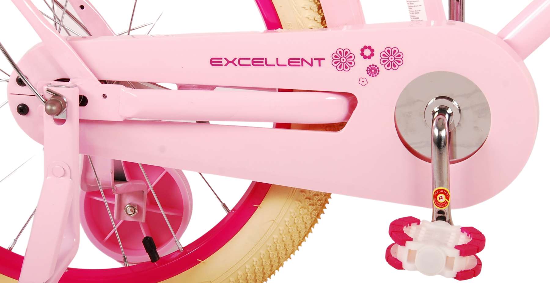 Volare Excellent Kinderfiets - Meisjes -18 inch - Roze - 95% afgemonteerd
