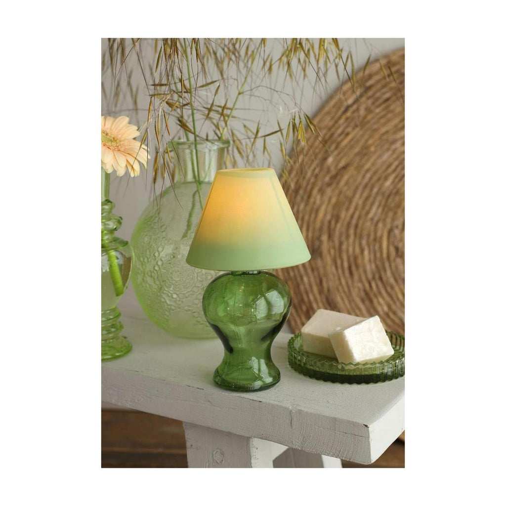 Ideas 4 seasons glass theelichtlamp zacht groen h16cm