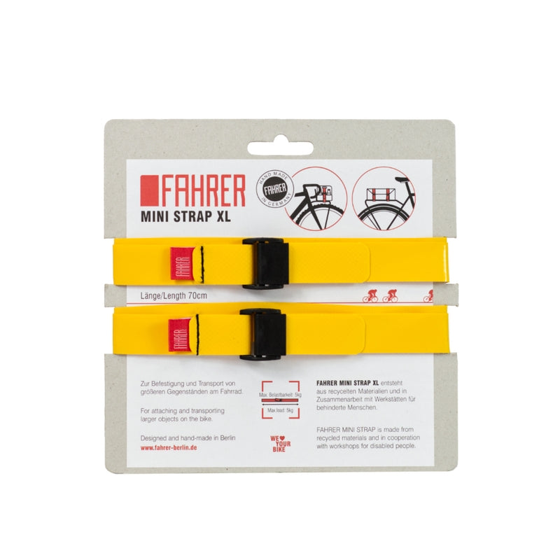 Fahrer Cargo Mini-Gurt XL 70x2cm gelb (2 Stück)