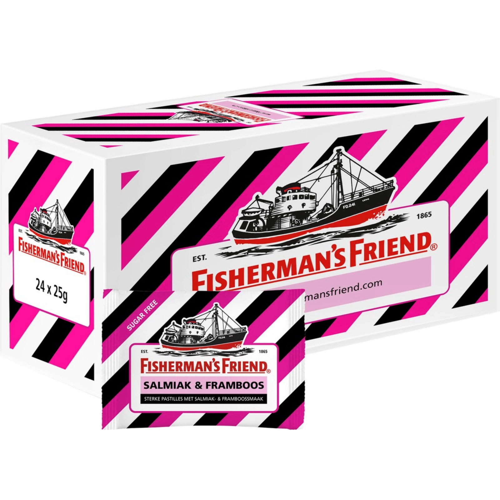 Fisherman's friend framboos suikervrij (24x 25gr)
