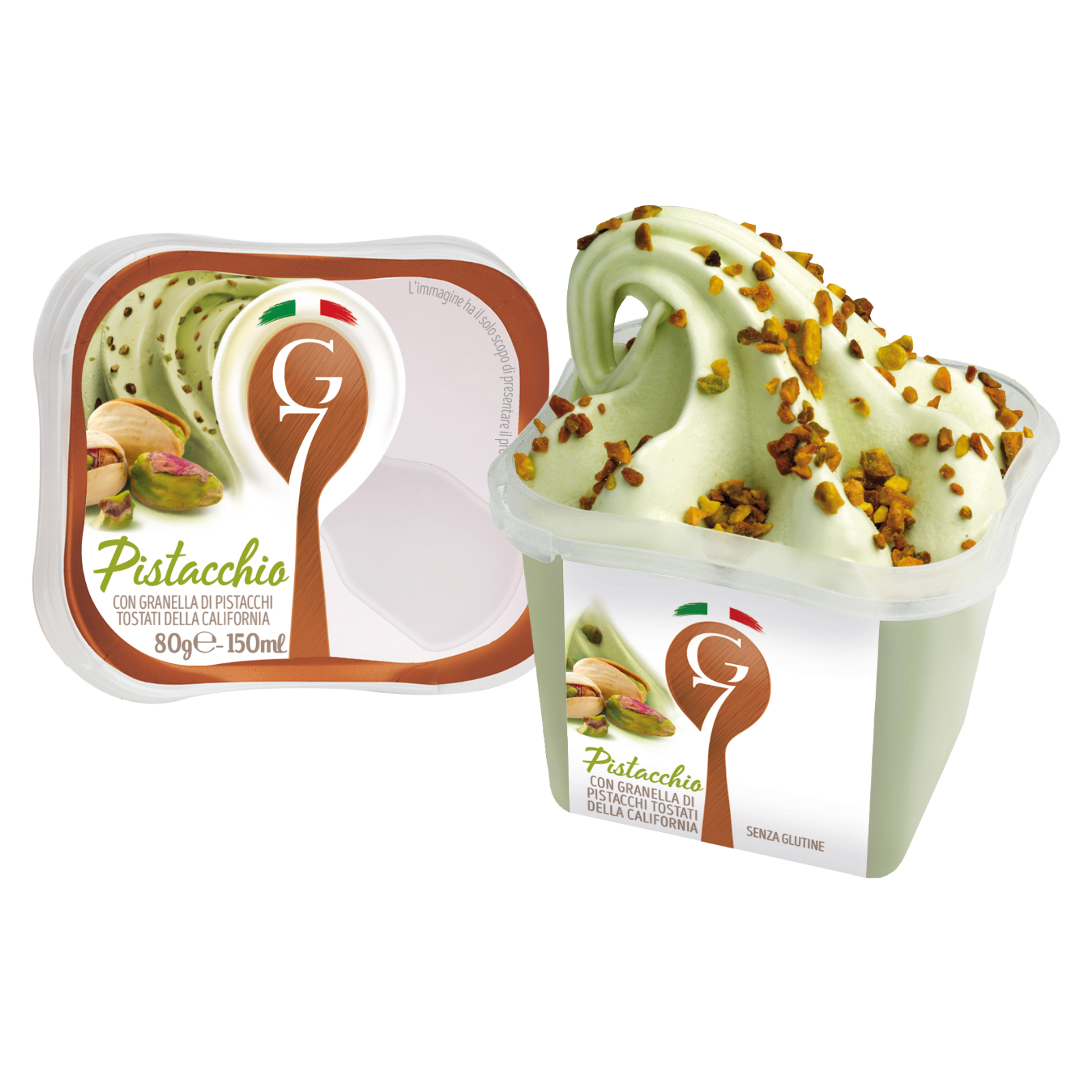 G7 italiaans ijs pistache cup (12x 150 ml)