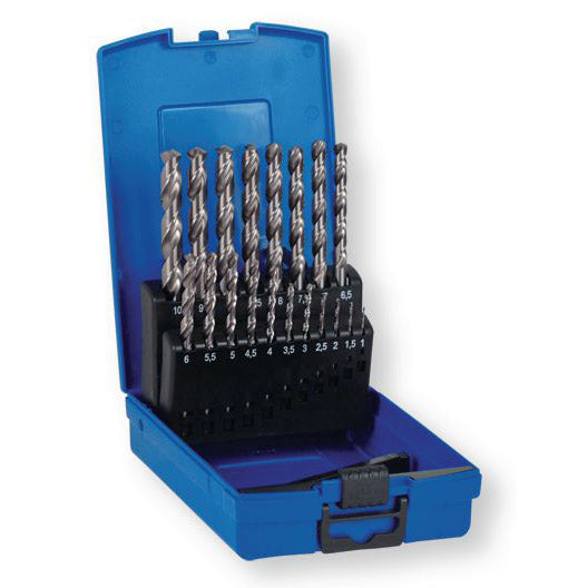 Berner HSS 19-teiliges Spiralbohrer-Set, 1 bis 10 mm