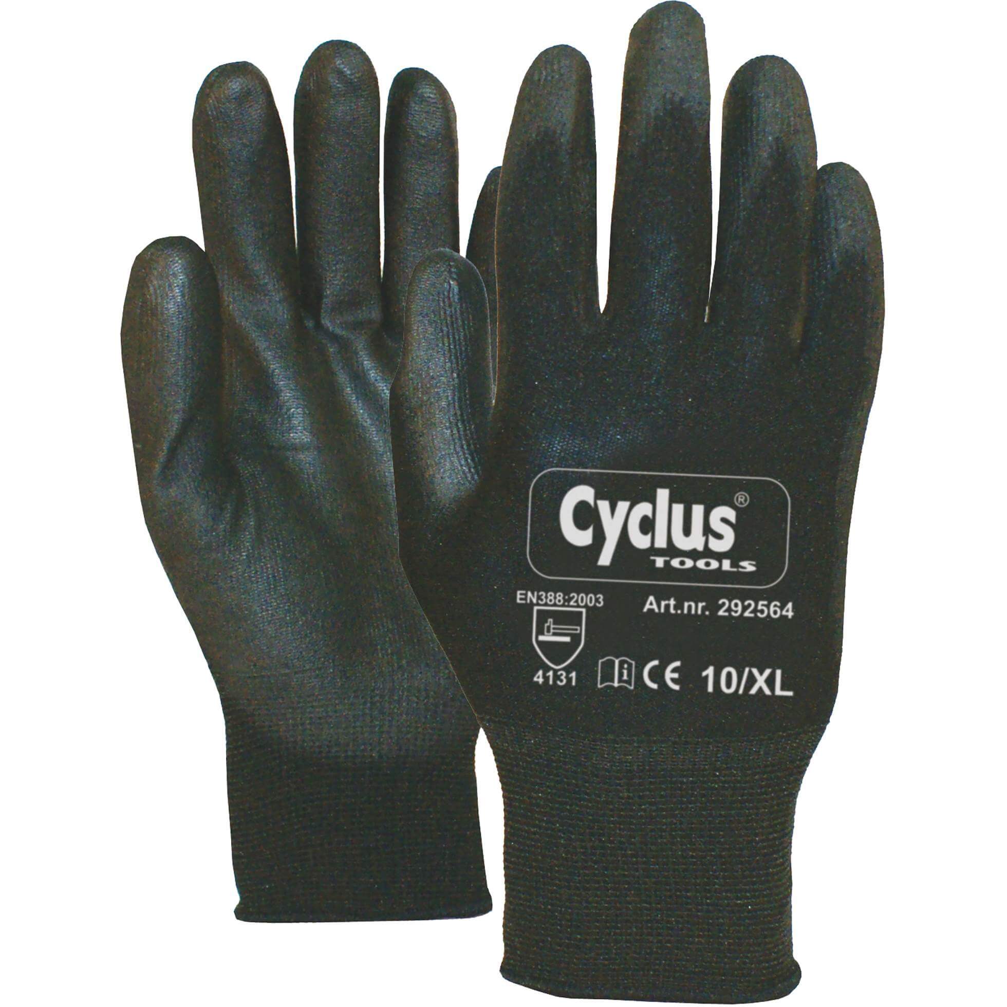 Cycplus Arbeitshandschuhe PU-Flex XL (10) Schwarz