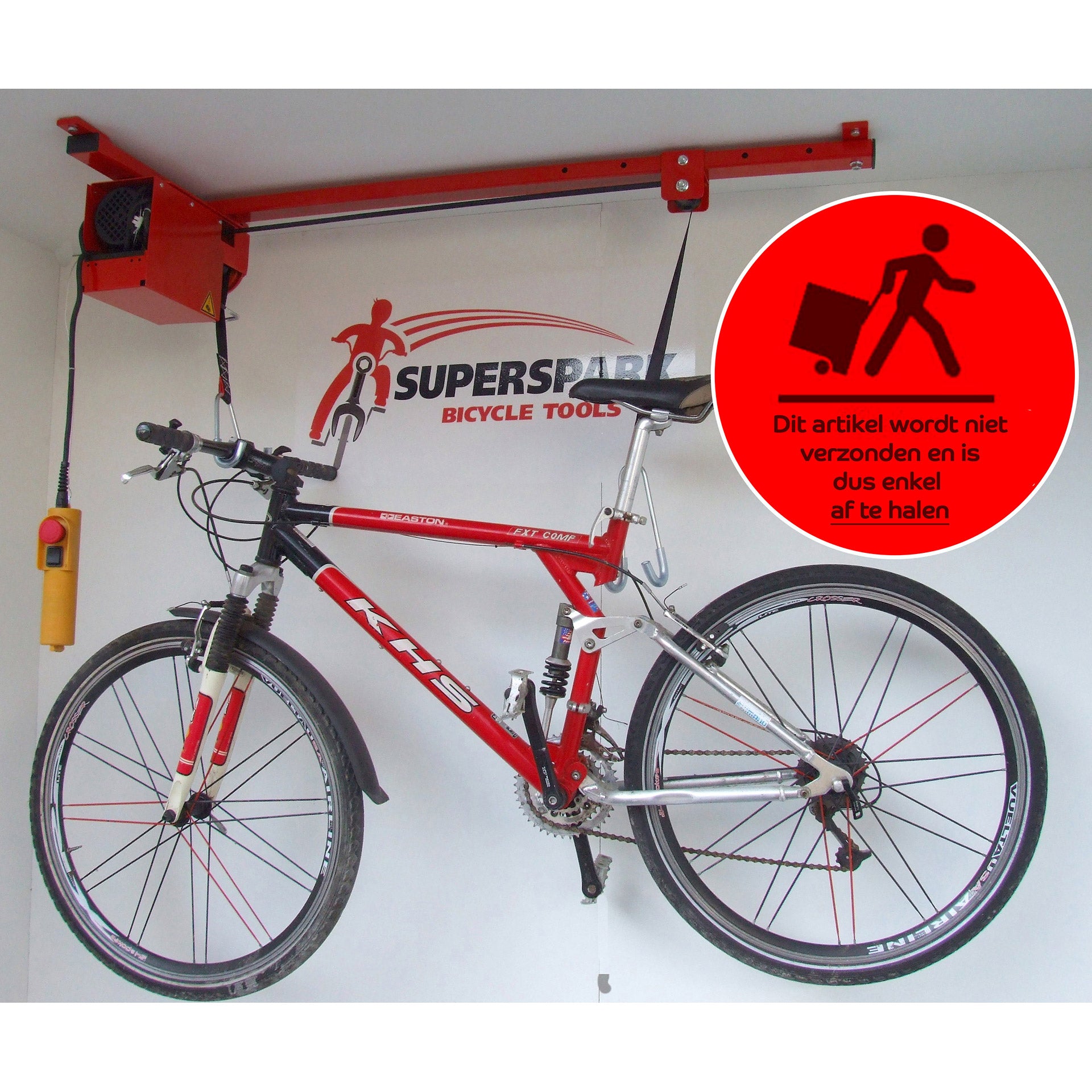 Superspark Fahrradheber 200 kg SBT 810EM elektrisch rot