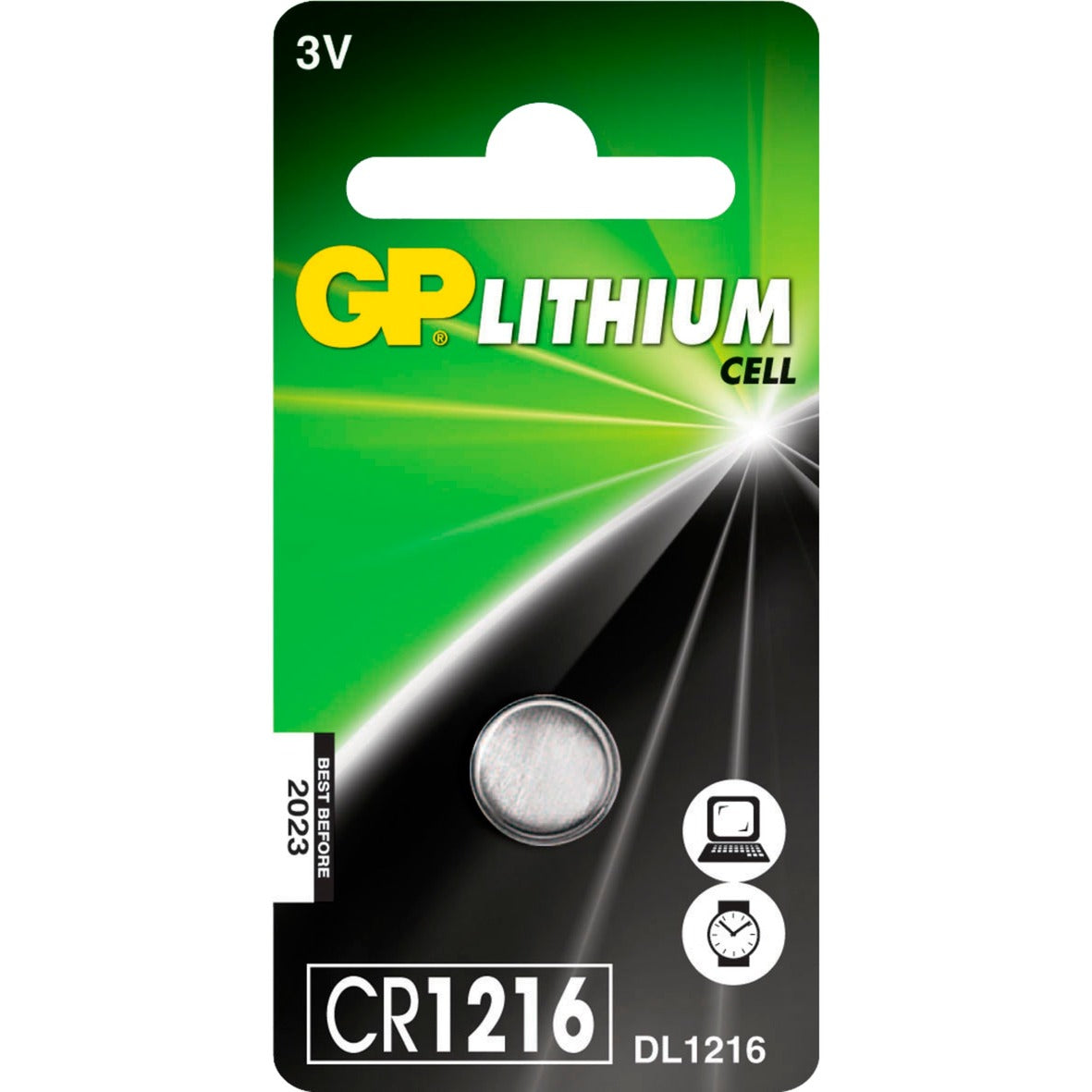 Gp cr1216 lithium 3 volt blister 1 3212285