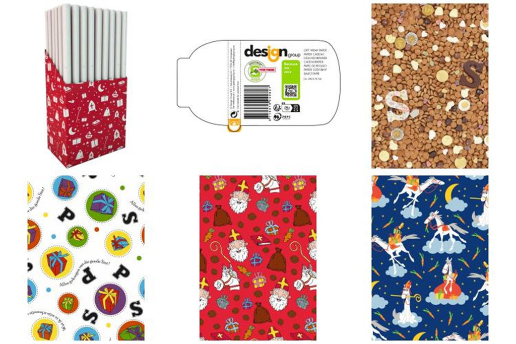 Hoomark cadeaupapier sinterklaas200x70 per losse rol