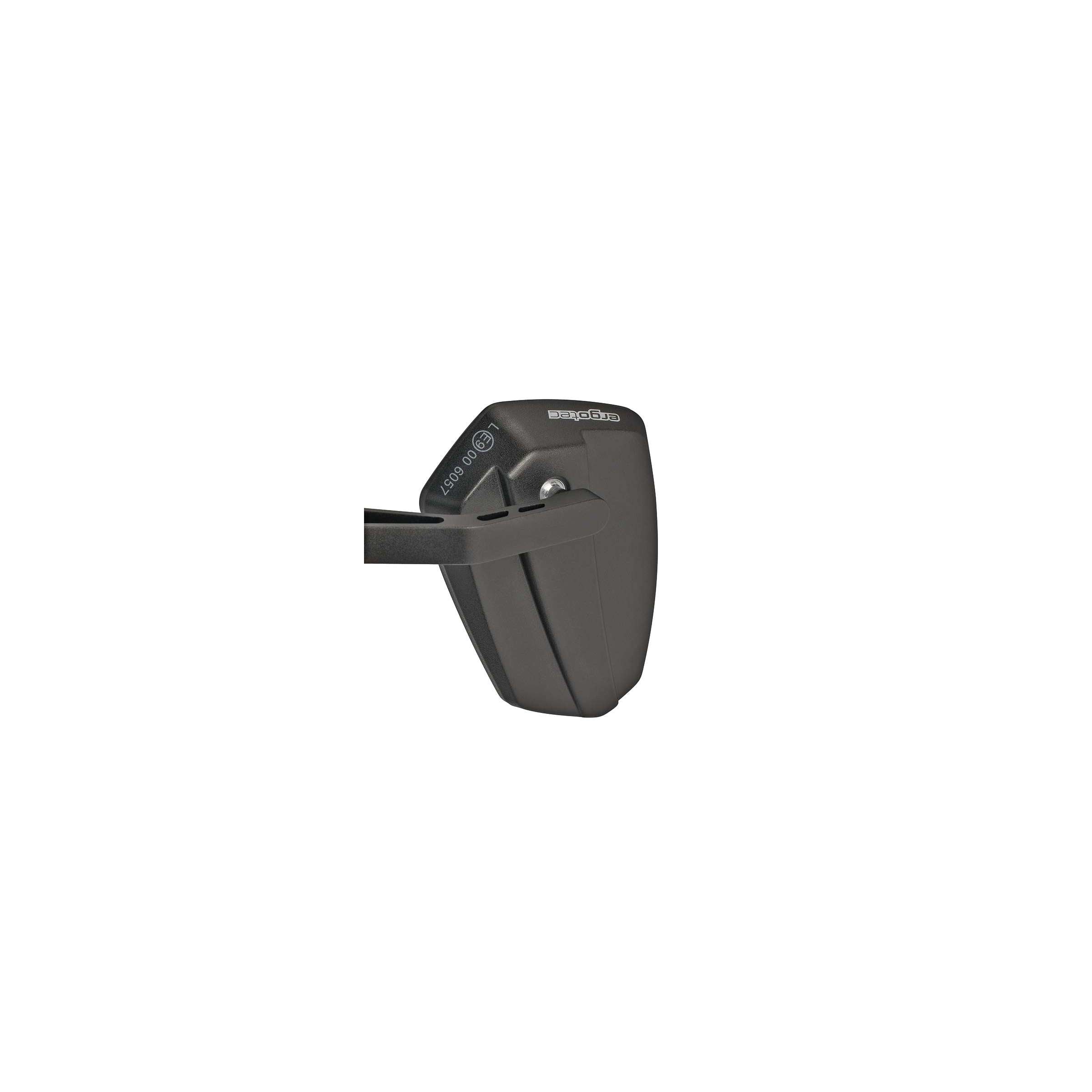 Ergotec Spiegel m-77 kurzer Arm 120 x 80-55 mm Aluminium - schwarz sandgestrahlt (k-geprüft)
