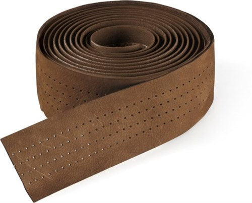Lenkerband aus echtem Leder, dunkelbraun