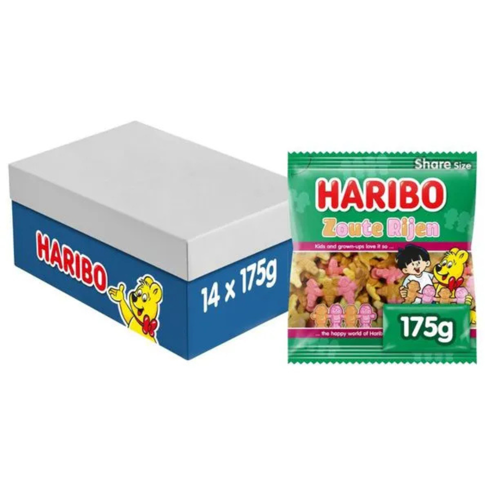 Haribo zoute rijen (14x 175 gr)