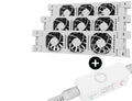 Heatfan 3 - radiatorventilator trio - wit + touch sensor