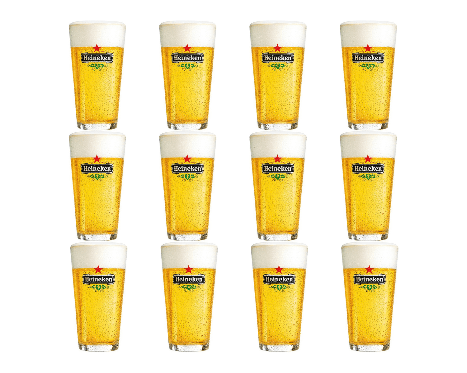 Heineken amsterdammer vaasje glas (12x 25cl)