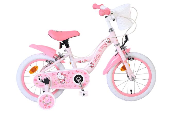 Hello kitty kinderfiets - meisjes - 14 inch - roze - twee handremmen