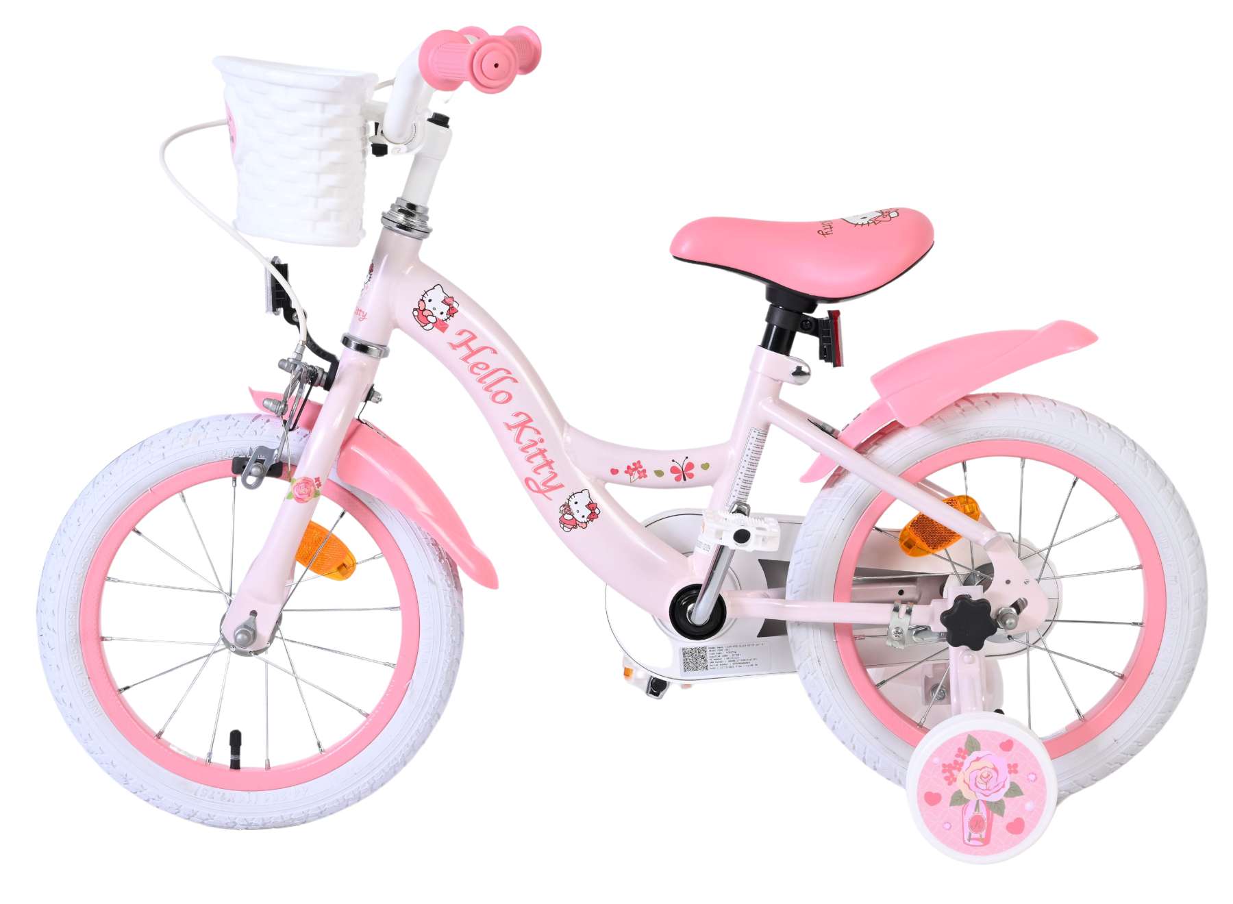 Volare hello kitty kinderfiets - meisjes - 14 inch - roze