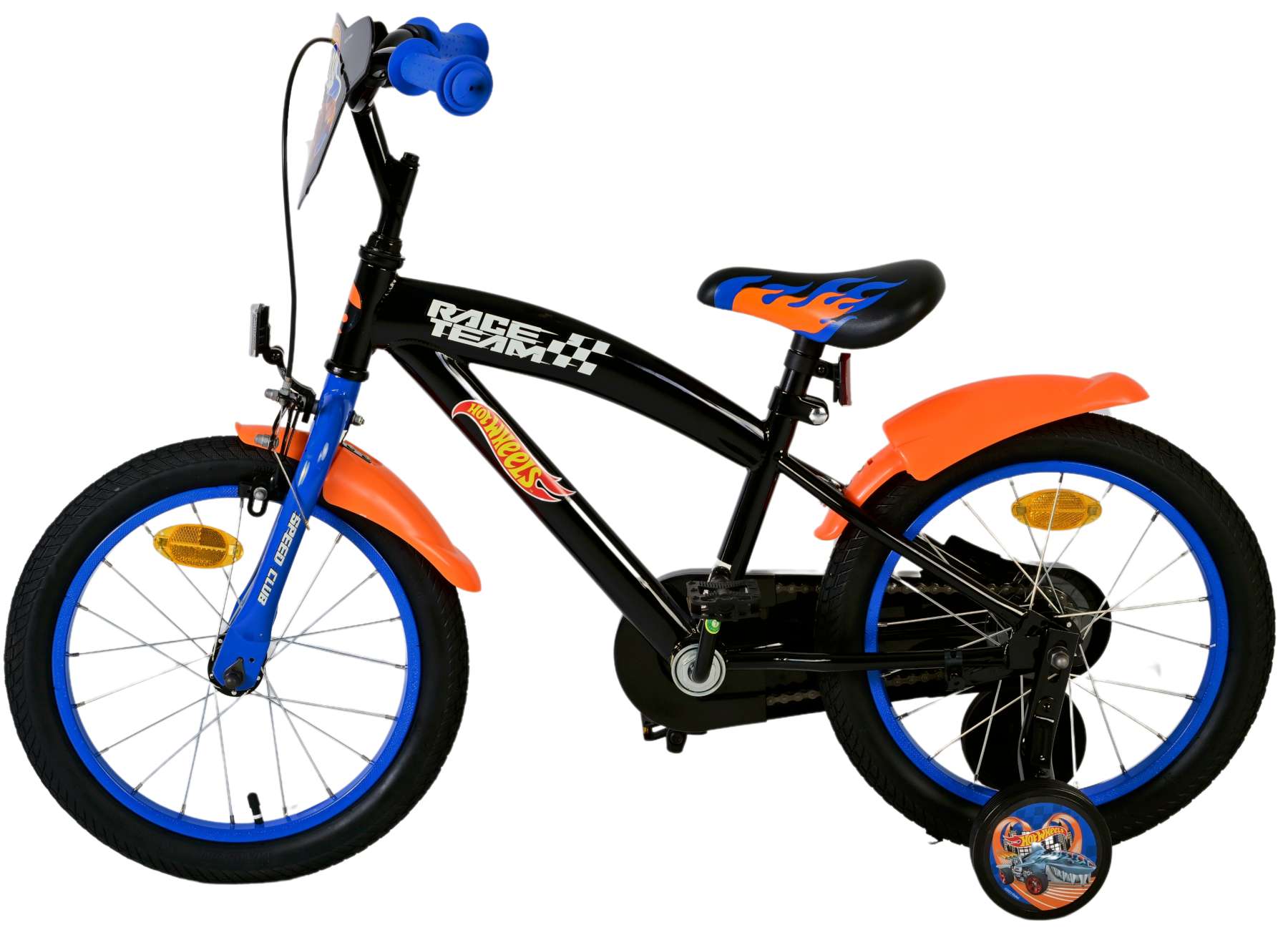 Ngk hot wheels 16 inch fiets zwart oranje blauw 31656