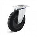 Torwegge zwenkwiel rubber 160mm ro ku.