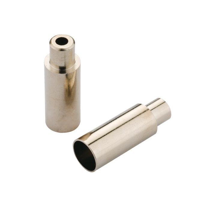 Jagwire end caps open - 5mm brake (4mm road cable stops) - brass (100pcs) - chrome